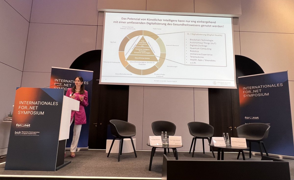 Weiter geht es mit dem Vortrag von <a href="/FormicaSchiller/">Nicole Formica-Schiller</a> (u.a. CEO und Gründerin von Pamanicor Health AG) zum Thema „ KI für Gesundheitswesen und Life Sciences: Time to act now?“

#fornet23