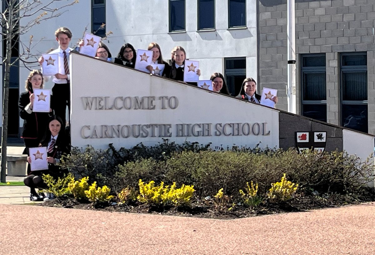 CarnoustieHigh's tweet photo. Congratulations to our Pupil Council! Courier Gold Stars all round for their amazing efforts this year. Keep an eye out for their story in next week's courier! https://t.co/C1l86MJzPU