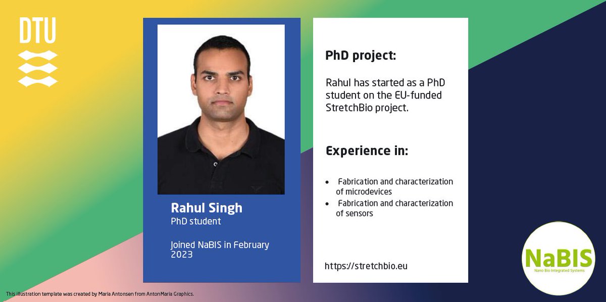 DtuNabis's tweet photo. We would like to welcome Rahul Singh! He has just started his PhD project as a part of the EU-funded StretchBio project. The aim of the project is to develop a silicon nanopillars based photonic device to measure the forces applied by tissues #dtubioengineer #dtutweet #stretchbio https://t.co/qOEZs3Jif4