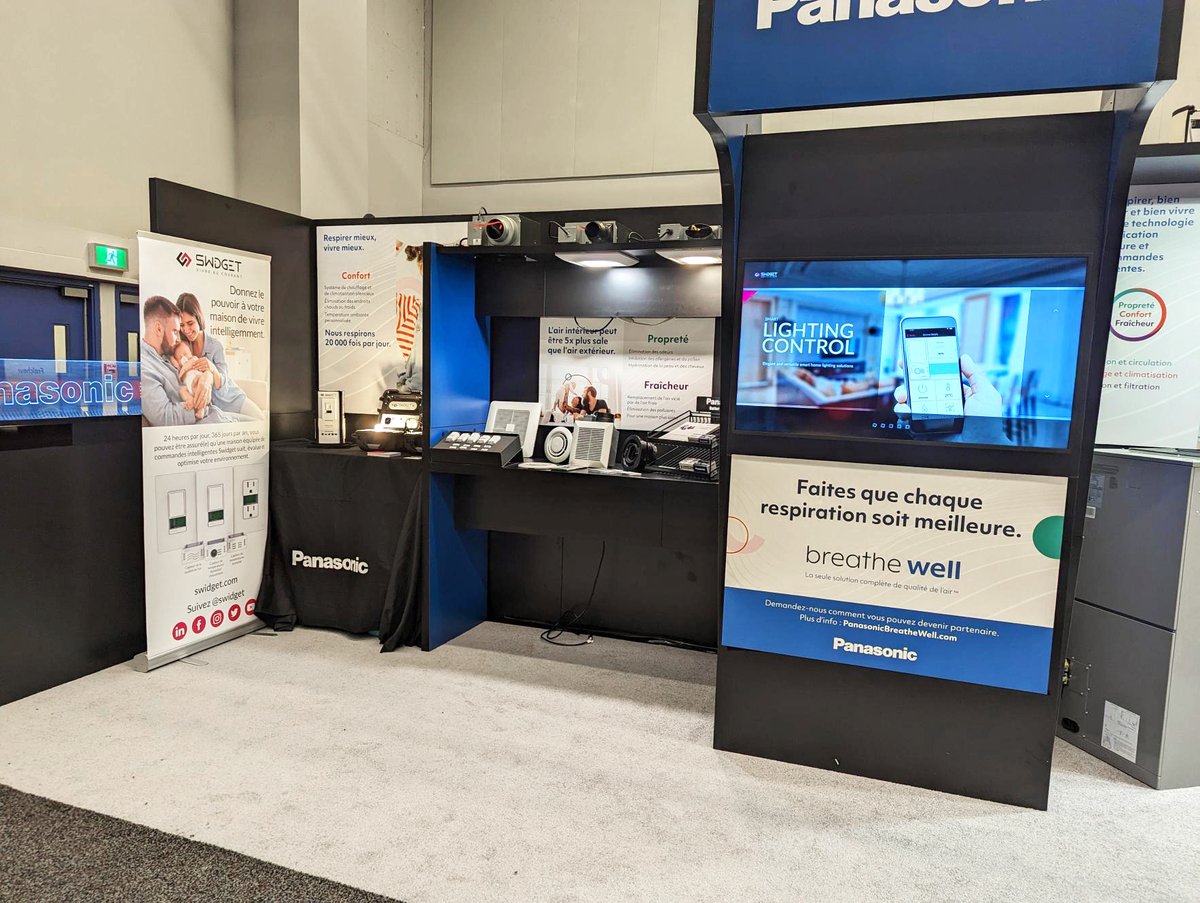 swidget's tweet photo. Day 2 at #MCEE2023 is in full swing! Connect with industry professionals and learn about the latest products and innovations in the #building mechanicals, #electrical and #lighting sectors. Drop by booth #200 to say hi to our #Swidget and @PanasonicNA experts! 👋 https://t.co/sZFS1kyPYp