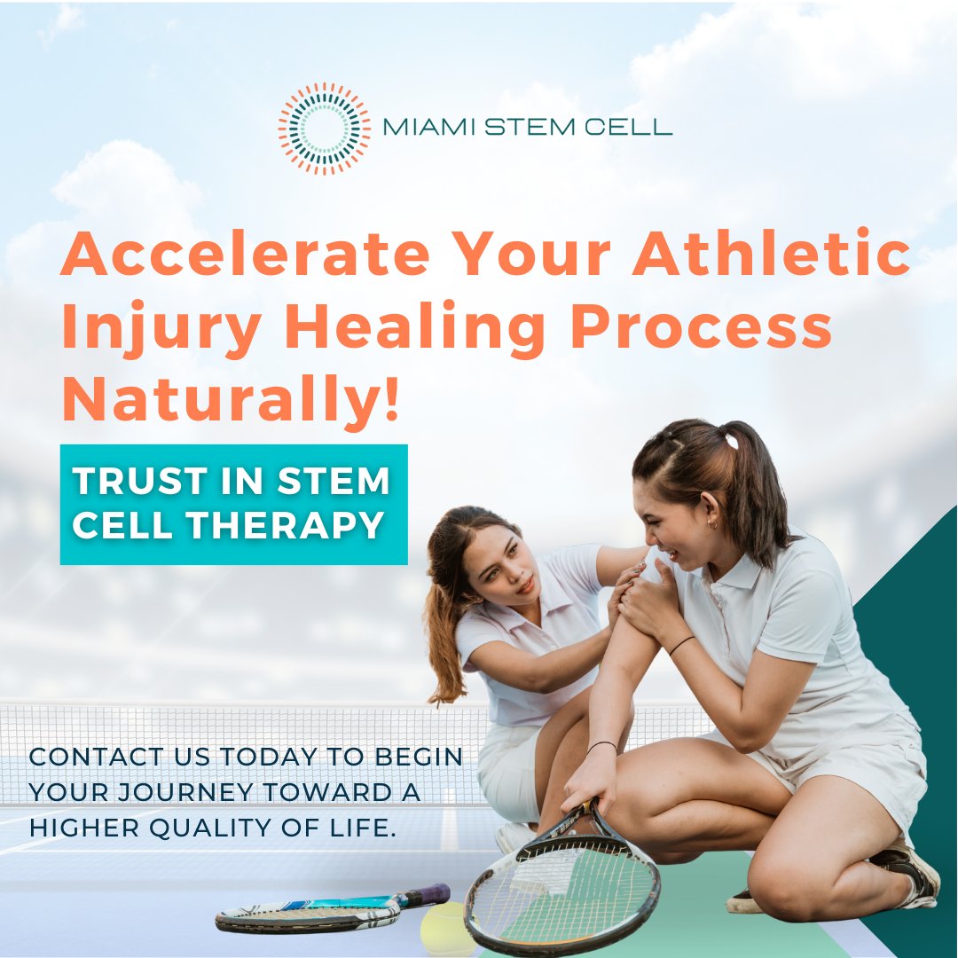 Miami_Stem_Cell's tweet photo. 🏥 Regenerative medicine is providing new options for athletes seeking an alternative to surgery. 🏃‍♀️

Learn more at:

https://t.co/p0MC6QeEGW https://t.co/51kQHe0DD1