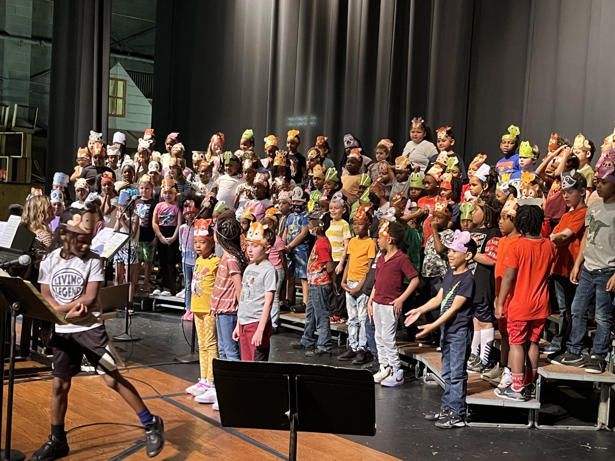 BedfordCSD's tweet photo. F1st-graders at @BCSDCentral  presented their spring musical, "It's a Jungle Out There," for the school Thursday morning in the BHS Auditorium.
The program for parents begins at 7 tonight (at the high school.
The program is directed by teacher Shawn Buttrill.
#BCSDCares #WeAreOne https://t.co/oNUOrZL9Fo