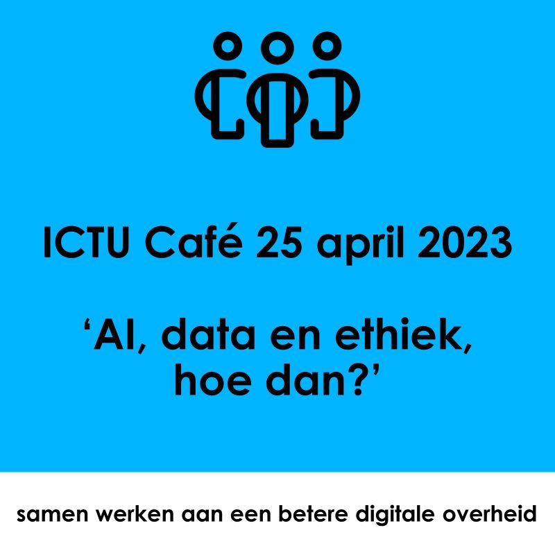 ICTU Café 25 april met gastspreker Julia Straatman, onderzoeker Data Ethiek aan de Utrecht Data School (UU). Zij neemt ons mee in recente ontwikkelingen rond AI, data en ethiek, gaat in op aanpakken die daarbij kunnen helpen, en deelt ervaringen. 
 
lnkd.in/gYzCZFWq