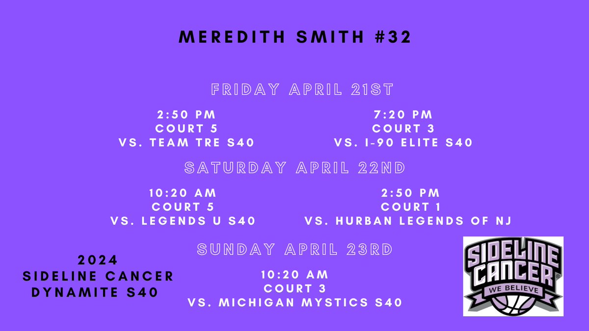 meredithsmith35's tweet photo. My schedule this weekend for Select 40 Session 1 at Spooky Nook Ohio. Sideline Cancer Dynamite U17 https://t.co/4SLPSKRemv