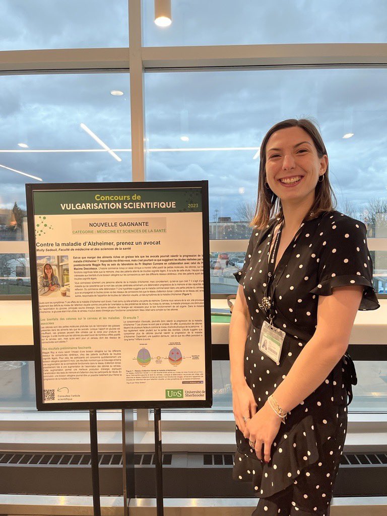 Super proud of Molly <a href="/MollySedeuil/">Molly Sedeuil</a> master student in the lab for being one of the winner of the 2023 <a href="/USherbrooke/">Université de Sherbrooke</a> vulgarization contest