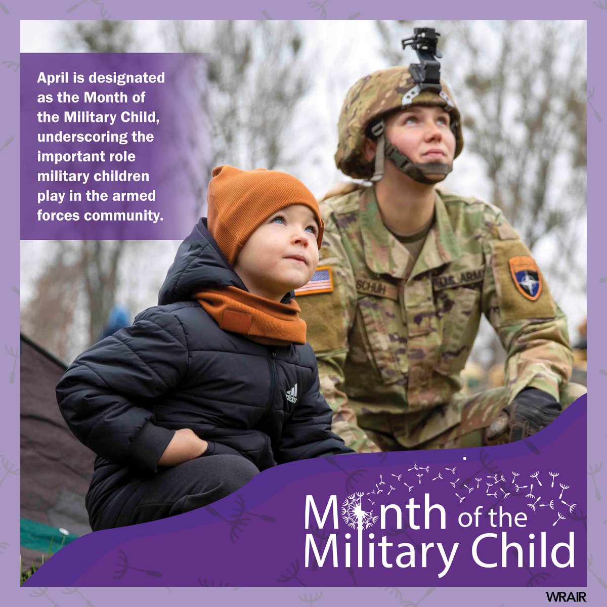 There are more than 1.6 million military children who face unique challenges due to their parents' military service. Every April, we recognize and honor their experience and sacrifices. #MonthOfTheMilitaryChild