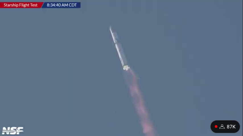 bros_aik's tweet photo. Congrats to the @SpaceX team on their successful test flight of the #Starship and safe #RUD of #SN24 and #BN7. Maximum excitement delivered. #StarshipLaunch https://t.co/s430ZAfOaP
