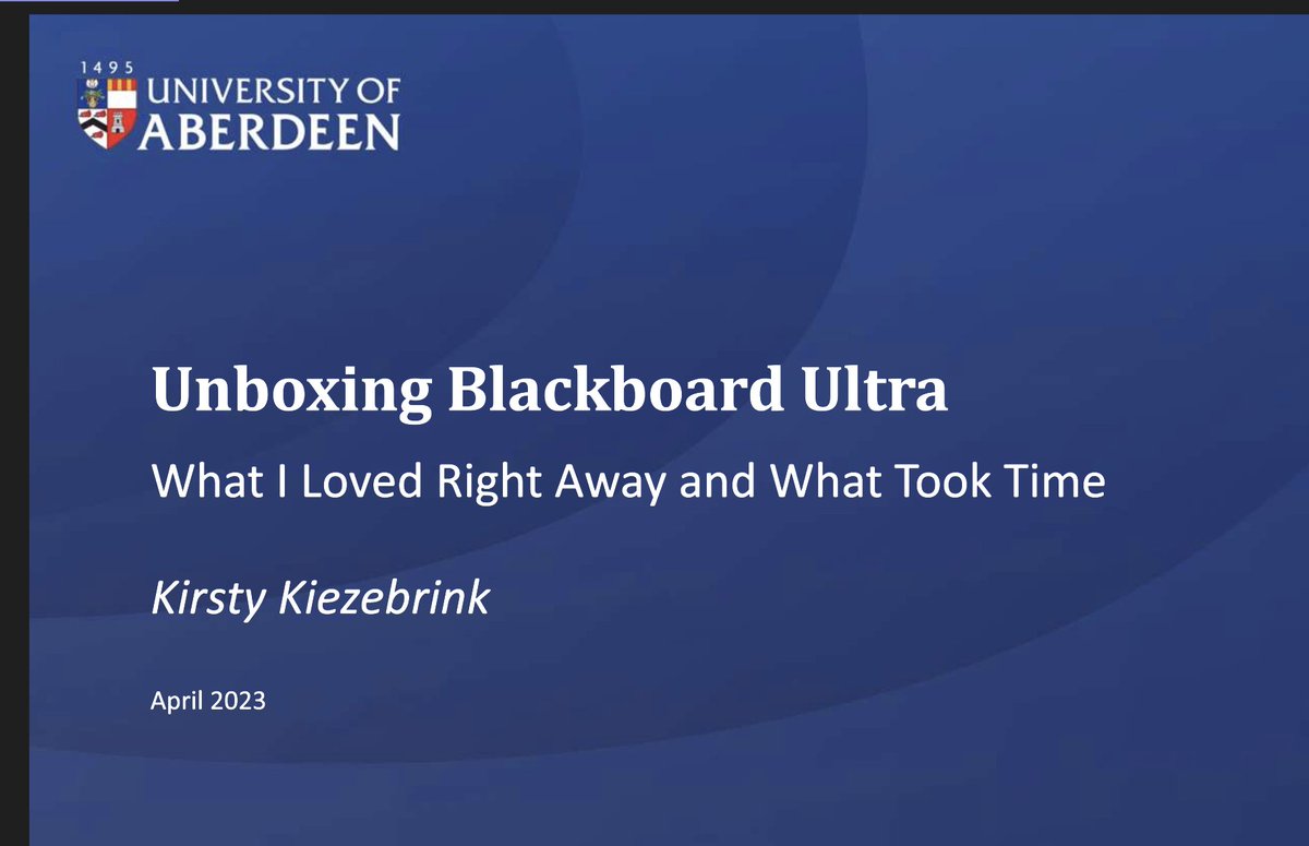 g_fielding's tweet photo. The brand new @Blackboard #LearnUltraUserGroup kicks off with @KirstyKiezebrink from @AberdeenUni presenting on their use of Learn Ultra. 

"It has progressed at an amazing pace."

#vle #digitallearning #LearnUltra https://t.co/899FagT2Uw