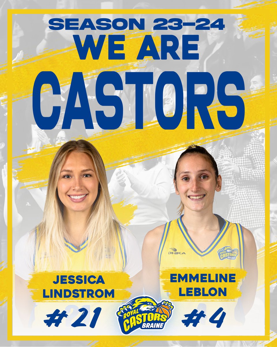 𝙋𝙧𝙚𝙢𝙞𝙚̀𝙧𝙚𝙨 𝙥𝙧𝙤𝙡𝙤𝙣𝙜𝙖𝙩𝙞𝙤𝙣𝙨 ! 
Jessica Lindstrom et Emmeline Leblon resteront brainoises la saison prochaine. Emme et Jess font l'unanimité sur les parquets et auprès de tous les sympathisants des Castors. 𝘑𝘦𝘴𝘴, 𝘌𝘮𝘮𝘦, Congrats and thank you !