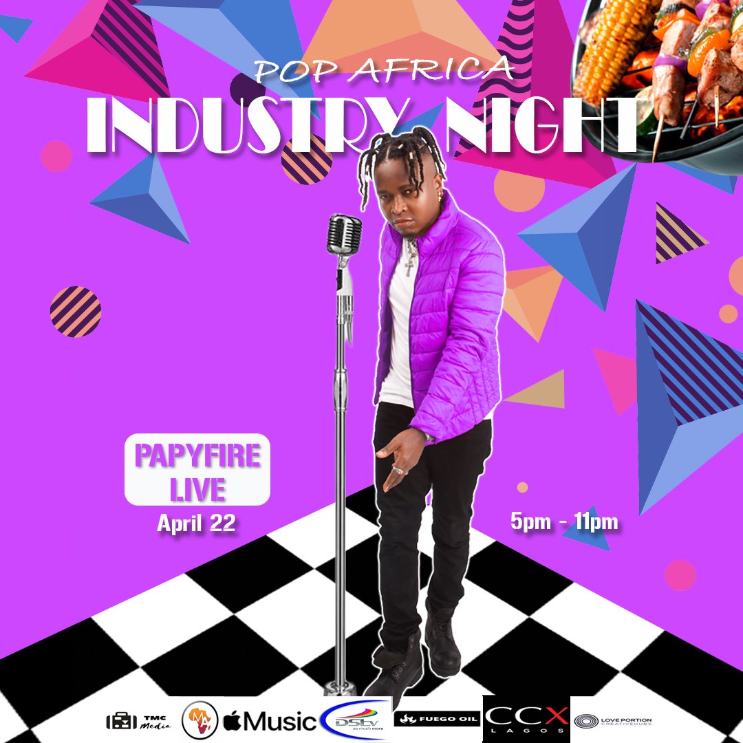 Papyfire's tweet photo. THIS SATURDAY CHAMPIONS COME ALIVE!!!! FREE ENTRY ๐๐๐ฅcoming through my people !!!๐๐ฅSEE YOU AT THE TOP!
๐ฅ>>>"POP AFRICA INDUSTRY NIGHT">>>>โญ
Powered by @themachinecompany
EXTRAORDINARY EVENING!!!!
#POPAFRICA #INDUSTRYNIGHT!
#NOBODYLIKEFIRE #PAPYFIRE #THECHAMP https://t.co/kFQsW4aE7o