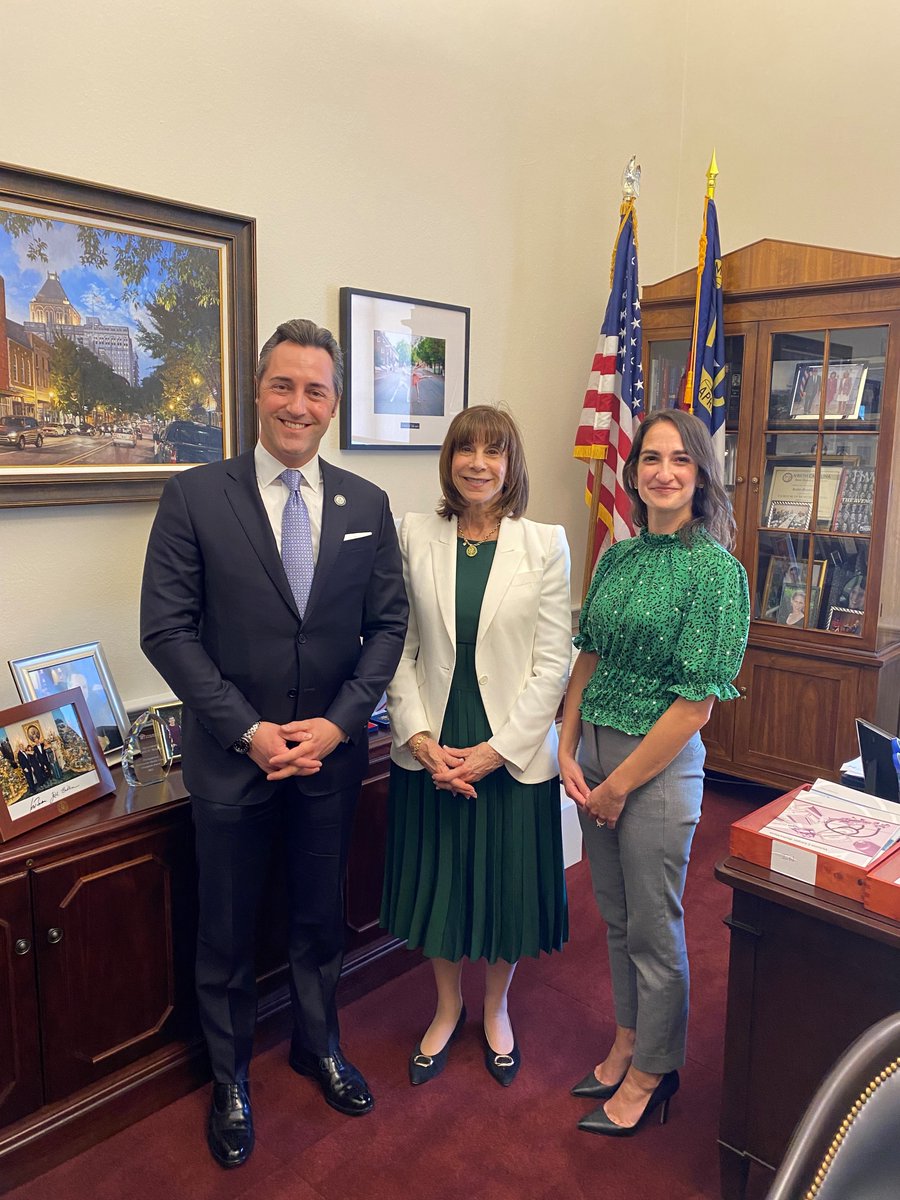 RepKManning's tweet photo. It was great to meet with @MichaelGMasters and @denaweiss from @Official_SCN, the official safety and security organization of the Jewish community in North America. 

I’m grateful for the important work SCN does to protect communities from the growing threat of antisemitism. https://t.co/oDauF7vZqT