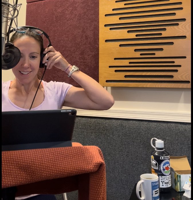 KathrynBertine's tweet photo. First day in the recording studios! 6 hours reading, 9 chapters down. Harder than it looks &amp; loving this new experience. Thank you, @Spotify. So stoked you’ve launched an audiobook market &amp; proud to be one of your first acquisitions. 

STAND coming in July. Stay tuned. #TeamSTAND https://t.co/W7ccTdBhuE