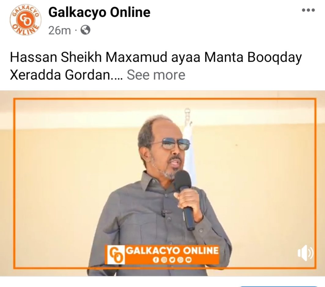 galkacyoonline's tweet photo. #Hassan Sheikh ayaa Carkaalaya Furinta imada , Nala Dagaala.
Shay #Alshabaab ayaa Budbud Askar tiro beel kulaayay.
Ciidanka waa shirqooley #Saney Abdule, iyo #Jacfar, #Odawaa ayaa ka codsaday Beesha Xawaadle in Macawisleey kala Hawl gasho Galgaduud, lakin waa iska diideen. https://t.co/hs8ylcZJNr