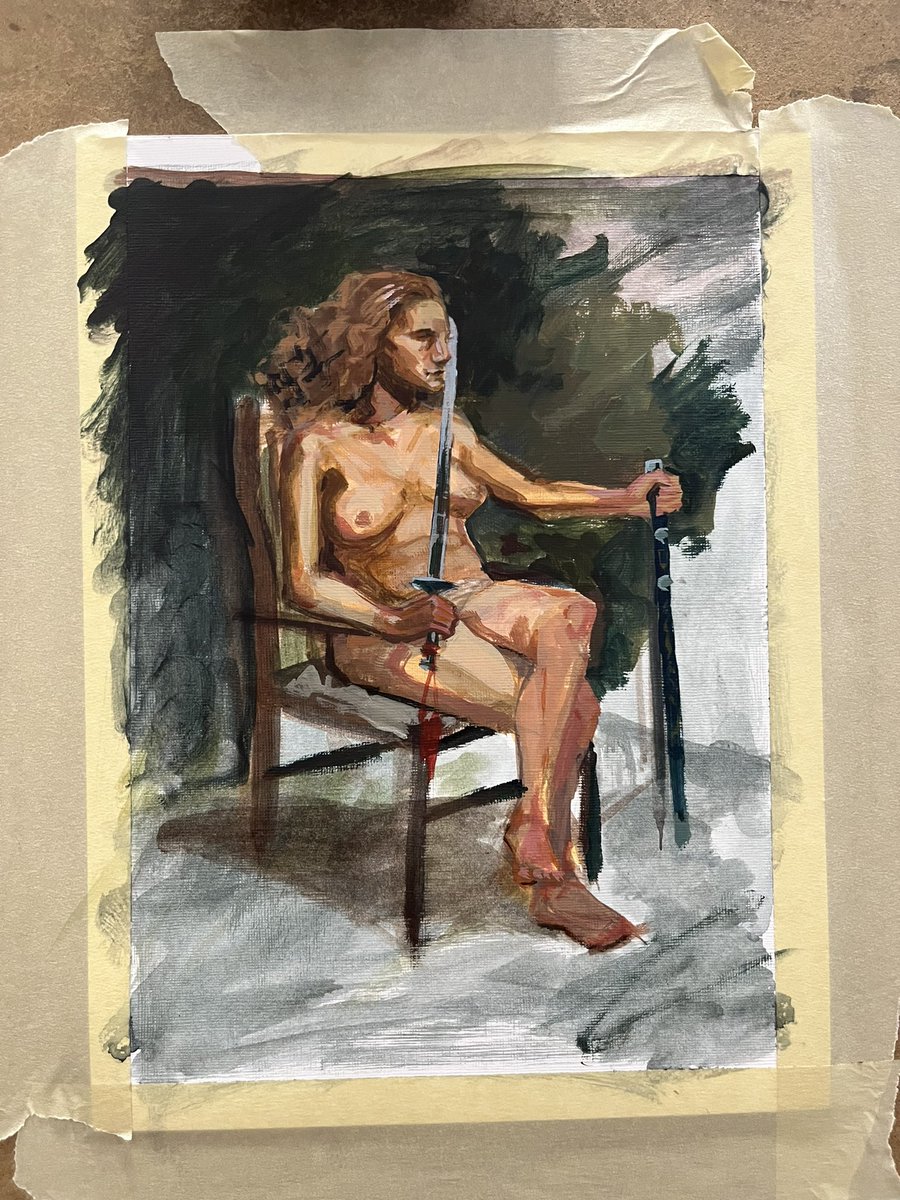 Acrylic, 3 hr pose