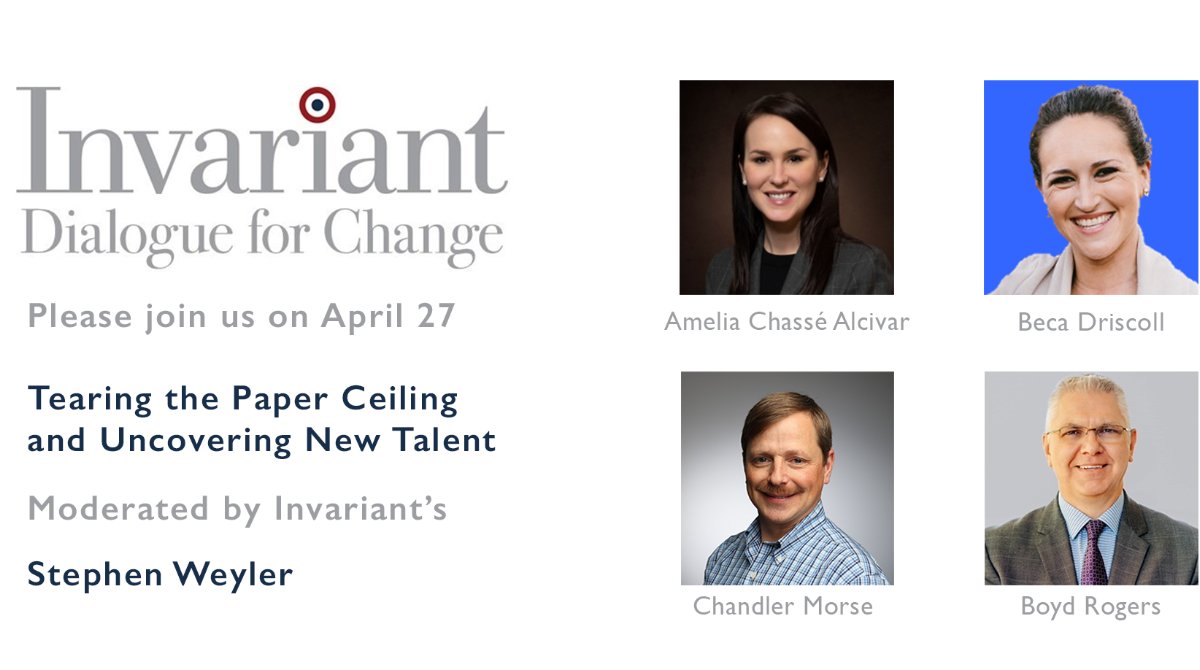 invariant's tweet photo. Join our Dialogue for Change on 4/27 to learn how skills-based hiring can strengthen your workforce and ease the labor shortage. https://t.co/t7UTgBKdJ4 #skillsbasedhiring https://t.co/OfoLAQSgVg