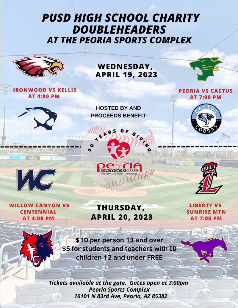 CeHSbball's tweet photo. Game day!  
#CentennialCoyotes #CeHSAZ #YotesBaseball 

Varsity:
📅Today
🏟at Peoria Sports Complex
🆚 Willow Canyon HS
⏰4 pm 

Park on the west side of the PSC off 83rd Ave.Gate B will open at 3pm. Cash or card accepted. 

JVA &amp; JVB
📅Today
🏟at Willow Canyon HS 
⏰ 345 pm https://t.co/3ym4g21jEg
