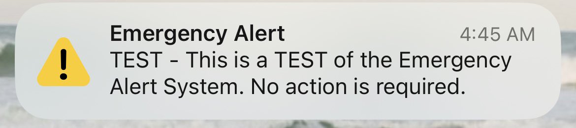 nothing like waking up to an emergency alert at 4:35 am 🙃