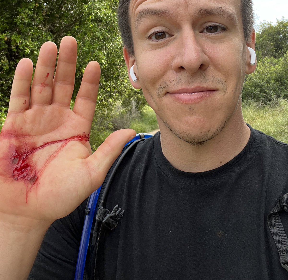 As if the hike wasn’t exciting enough, DeFranco experienced a rapid unscheduled disassembly before car reentry.