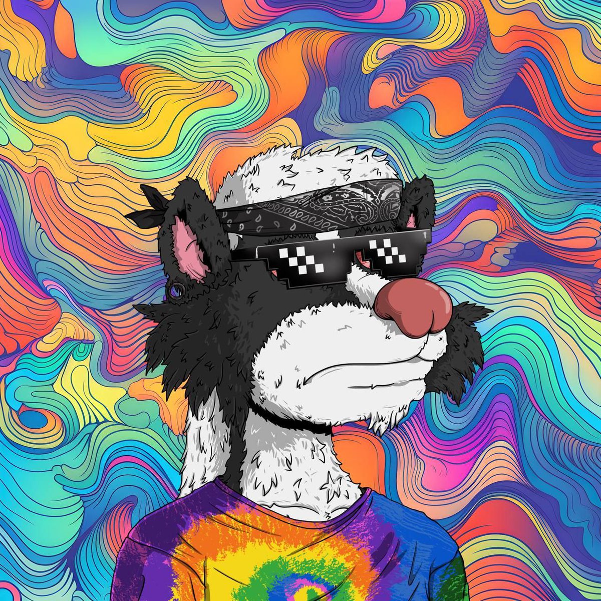 drunkrandyDSDC's tweet photo. @CryptoMiners_Co Stoned Skunks Smoking Squad NFTs begin their minting journey today! #420 #bsc #crypto https://t.co/L3Pno6TDzE