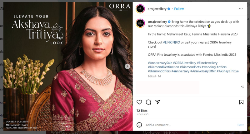 .<a href="/ORRAJewellery/">ORRA Jewellery</a> Showcases Models Without Bindi In #AkshayaTritiya Ad

Lets pledge to give our business only to those who respect Hindu customs during Hindu festivals.

#Boycott_Orra_Jewellery