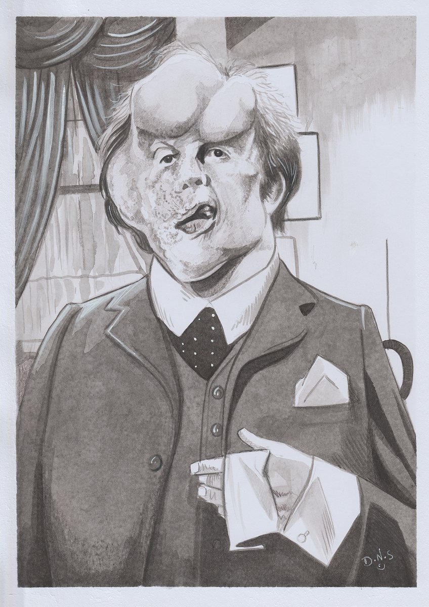 Done and for sale A4 size inks on bristol my Dms are open Rts appreciated cheers! #art #illustration #Makeupfx #theelephantman #Christophertucker #movies #classicmovies #bmovies #portraits #commissionsopen #fineart #inkwash #artforsale #portrait