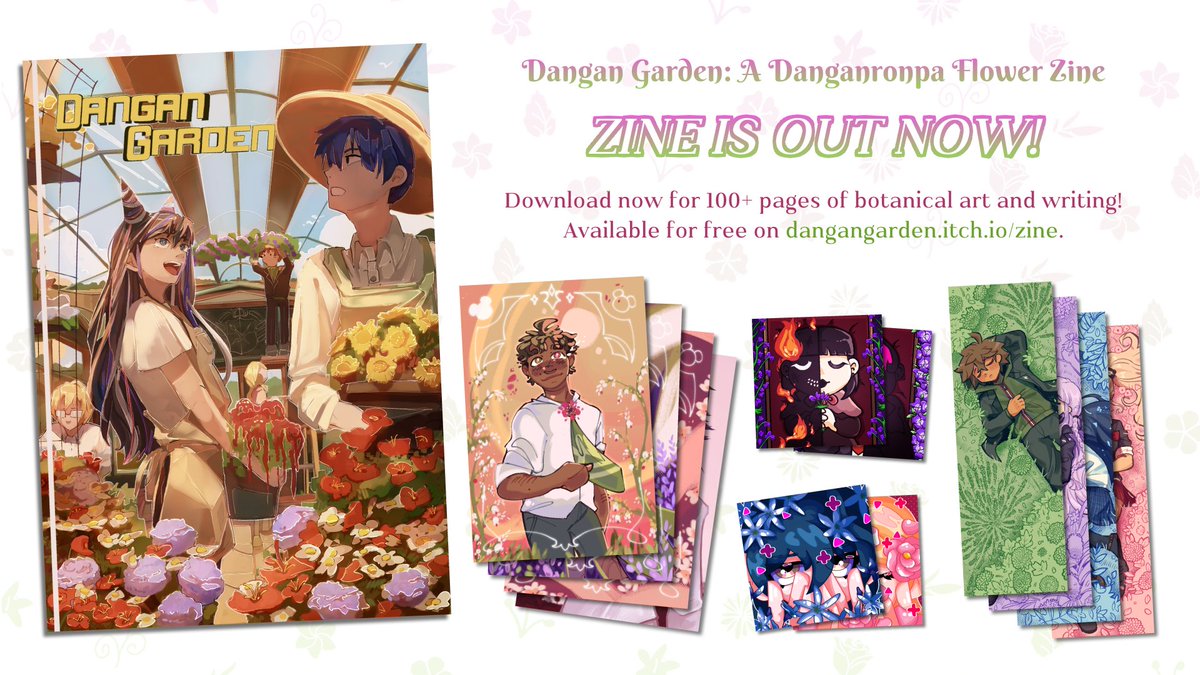 🌻ZINE RELEASE🌻

DanganGarden: A Danganronpa Flower Zine is now available for free download! Get access to wonderful artwork, writing, and merch, at the link below!

🌻dangangarden.itch.io/zine