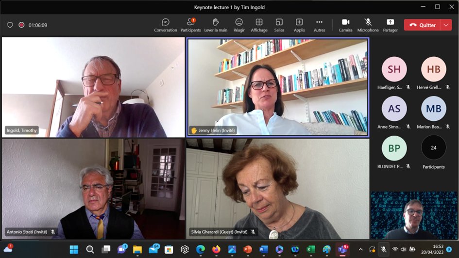 DauphineDpw's tweet image. What a day... amazing conversation with Tim Ingold about &quot;Phenomenology in writing&quot;. Read his postscript in the Oxford Handbook of Phenomenologies and Organization Studies! #DPW2023 Thanks to all those who followed us on Teams, at Dauphine and on Facebook live!