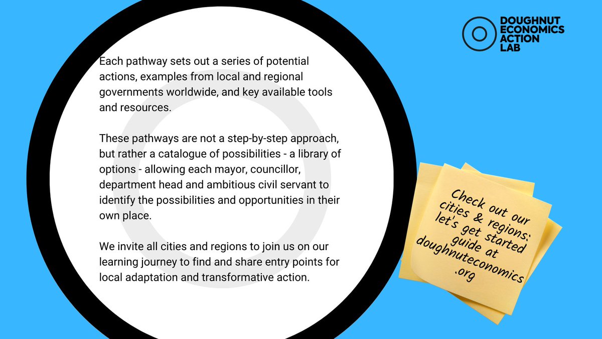 Today we’re launching Cities &amp; regions: let’s get started, a guide for anyone working alongside local or regional gov't who is inspired by #DoughnutEconomics and wants to better understand how to start putting them into practice in their own place. (1/4)