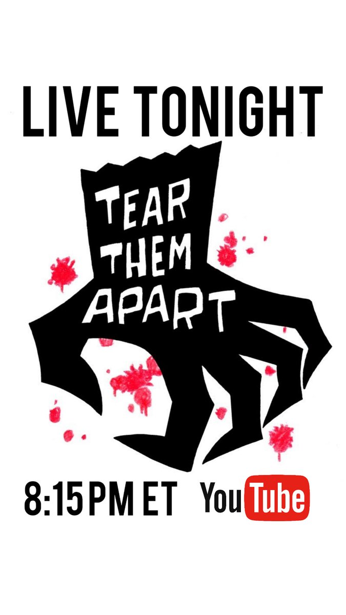 Tear Them Apart Podcast (@tearthempodcast) on Twitter photo Join <a href="/evandorkin/">Evan Dorkin</a> and <a href="/MrYellovich/">Paul M Yellovich 🍍💨</a> LIVE Thursday, April 20th at 8.15pm ET.
youtube.com/live/buYTVxV6N… Join <a href="/evandorkin/">Evan Dorkin</a> and <a href="/MrYellovich/">Paul M Yellovich 🍍💨</a> LIVE Thursday, April 20th at 8.15pm ET.
youtube.com/live/buYTVxV6N…