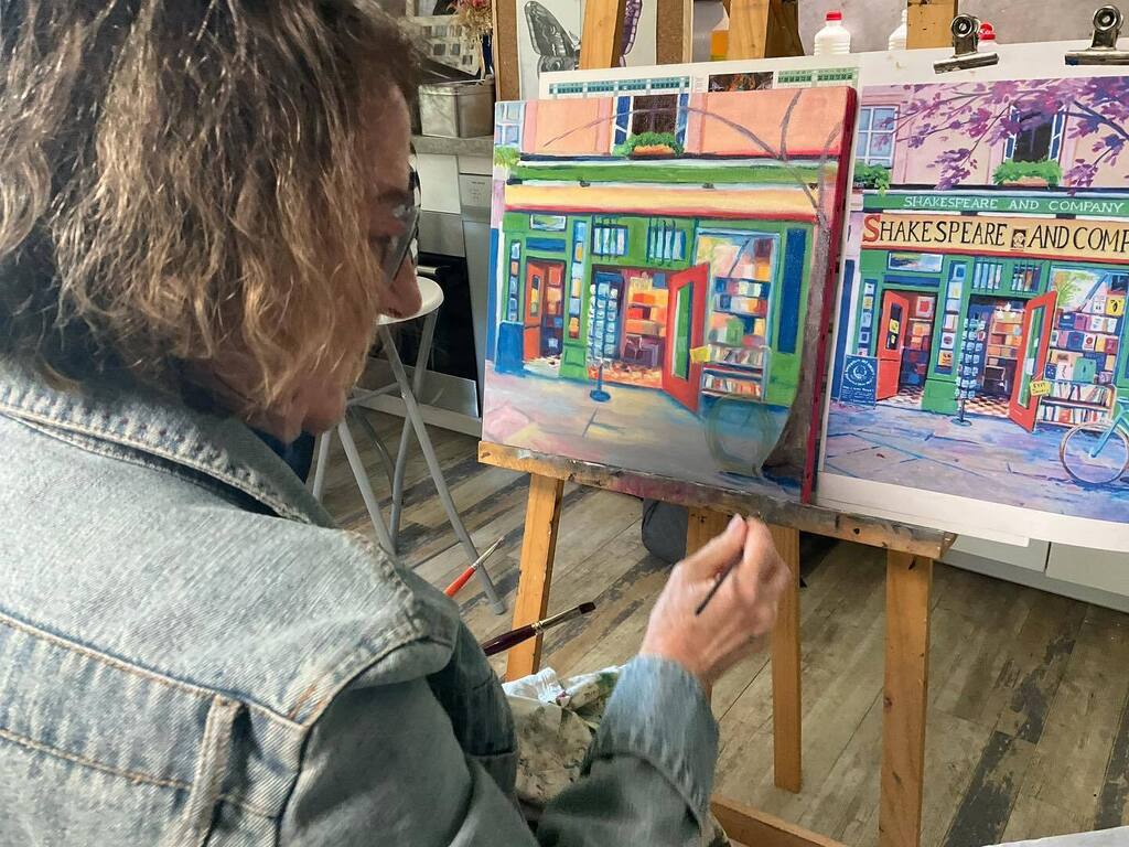 atelierslowart's tweet image. La peinture à l’huile pour raconter une devanture de magasin à l’Atelier le jeudi matin. On adore le travail de Christiane.
.
.
.
.
.
.
#devanture #paysageurbain #atelierslowart #peintures #peinturecontemporaine