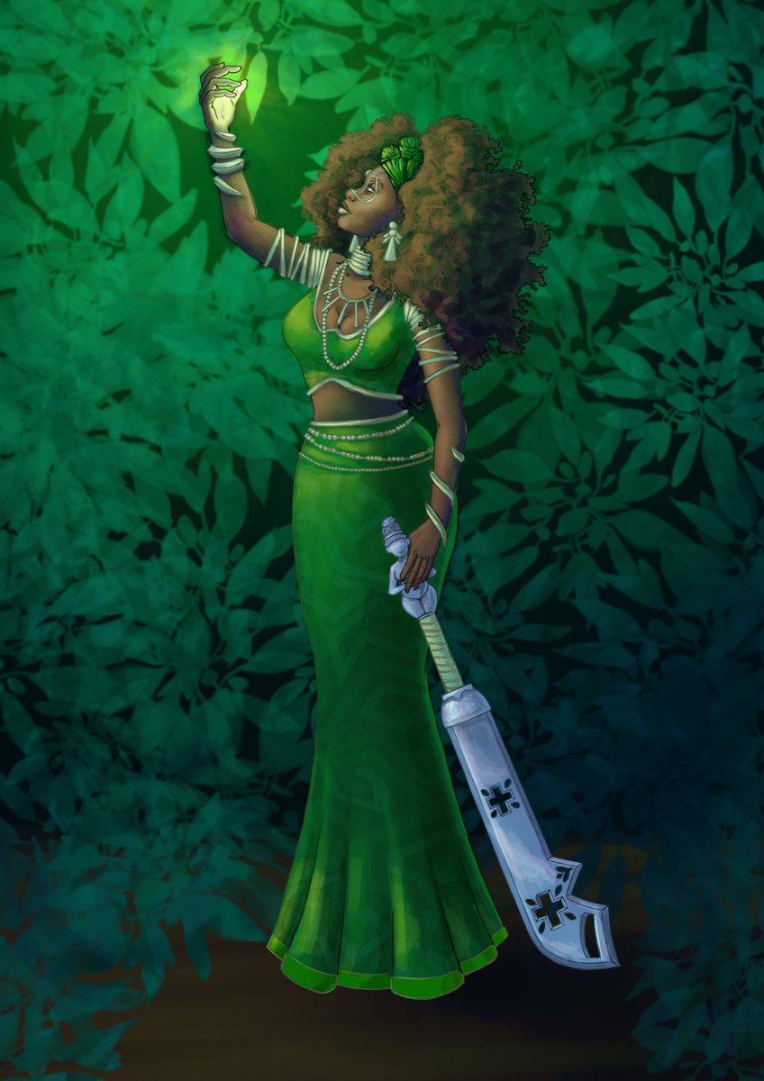 lxcile_psd's tweet photo. AJA - Orisha yoruba - spirit of the forest 🌿 https://t.co/Ox4Vox4znU