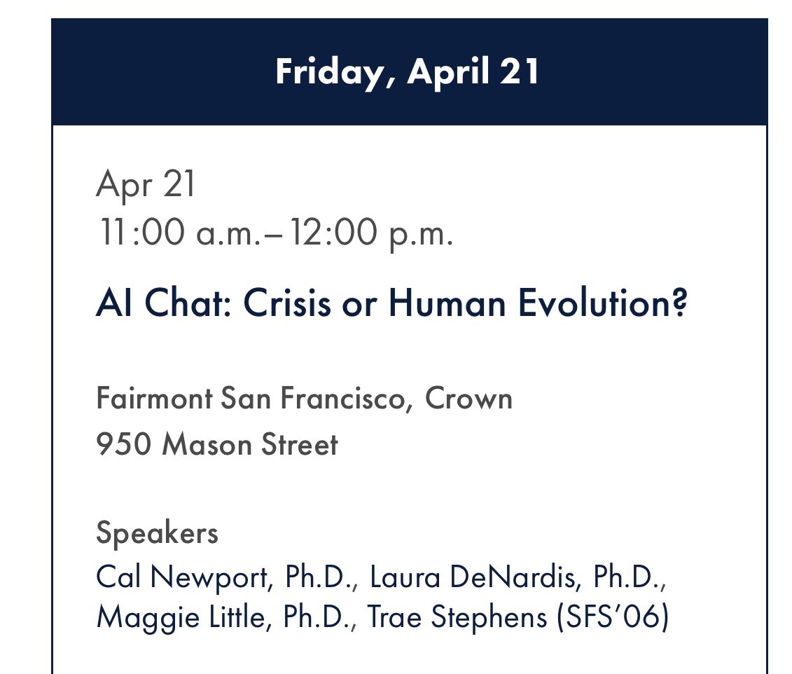 If you’re in San Francisco for John Caroll weekend, please join us Friday at 11 a.m. for our generative AI demo and panel. @TechGeorgetown @GeorgetownCCT @Georgetown @GUAlumni.