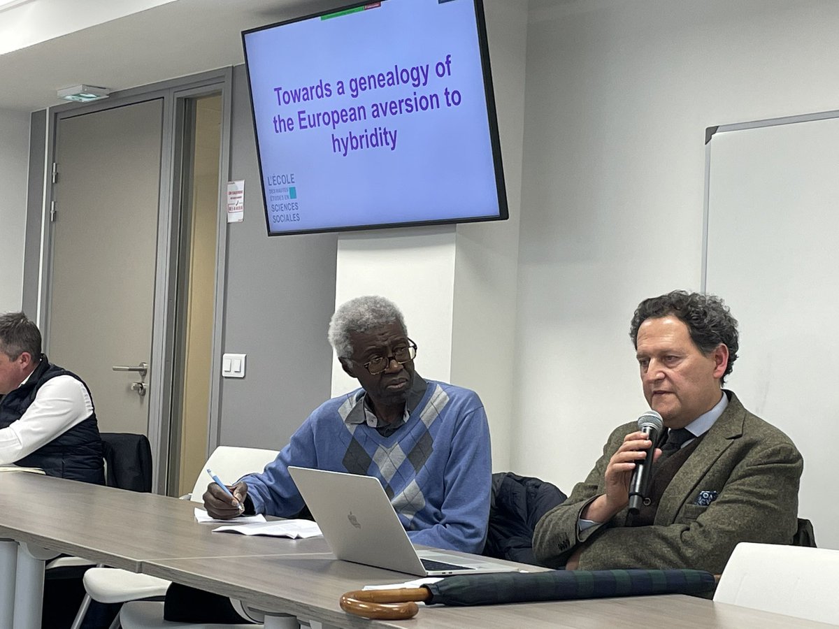 astridbusekist's tweet photo. Bachir Diagne &amp; Jean Frédéric Schaub at our Political Humanities Seminar now ❗️@pilaggupdates @JeanfredSchaub @SapiroGisele1 @arielontheweb @sciencespo @AlbinMichel https://t.co/FBDVavWGWP