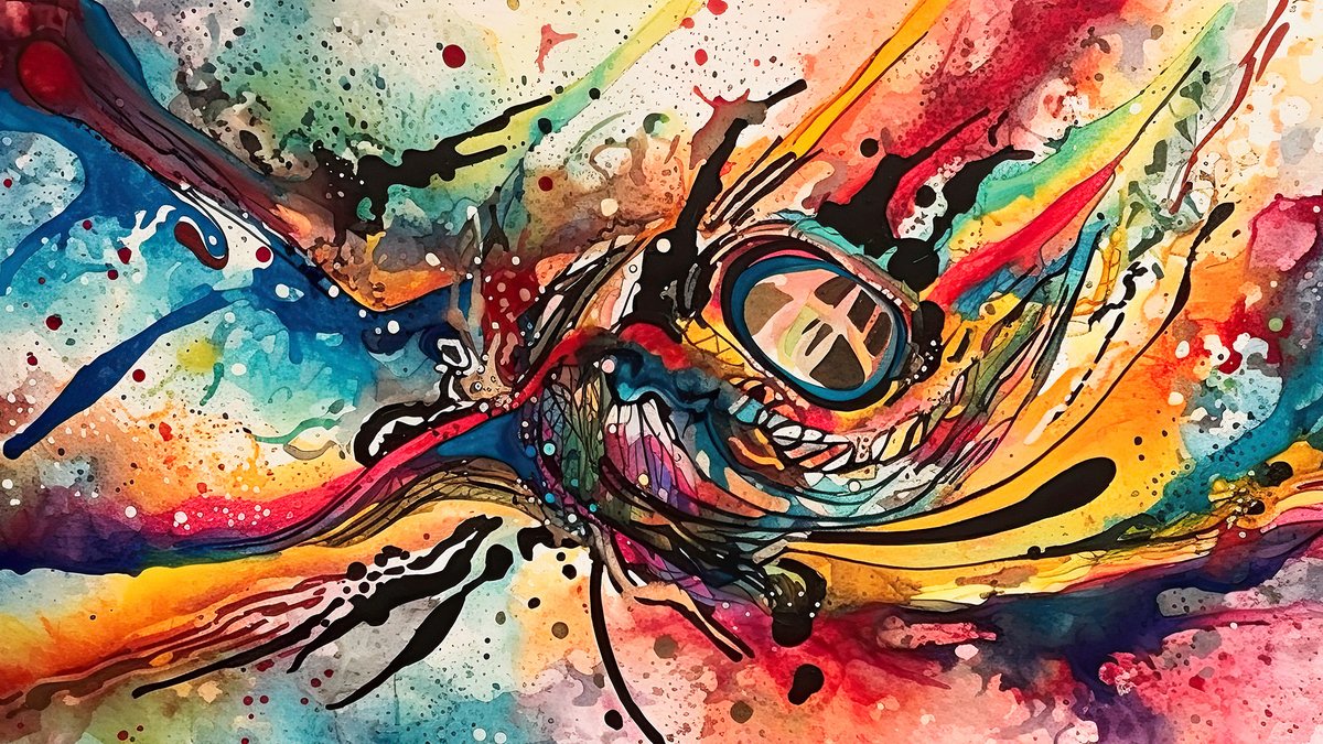 “AI on Acid” reveals fascinating similarities to the pioneering psychedelic research “LSD &amp; Creativity” using the same visual prompt artists painted under the influence of LSD over sixty years ago.

NFT live auction closes at Nifty Gateway at 4:19pm ET.

niftygateway.com/collections/ai…