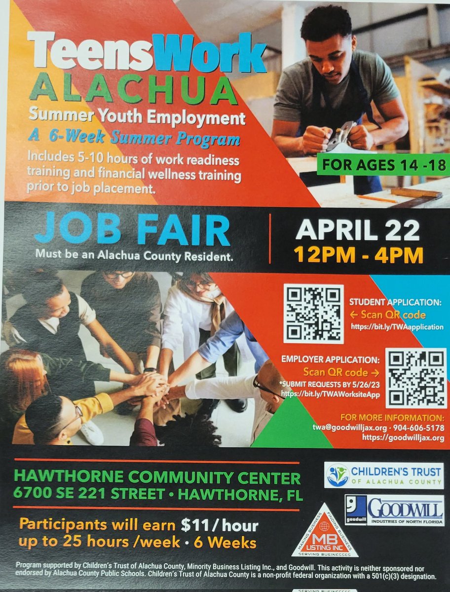 Calling all students 14-18
Job fair in Hawthorne THIS Sat.
Scan QR code to register! 
<a href="/Coach_Daniels58/">Cedderick Daniels</a>