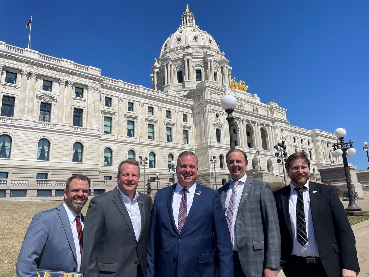 OwatonnaChamber's tweet photo. Owatonna business community spent their time at the capitol recently talking about several proposals of concern for businesses. Participants included: Michael Jordal, Randy Doyal, John Havelka, Rep. John Petersburg, Sen. John Jasinski, Todd Trout, Chris Laughlin, and Brad Meier. https://t.co/Cbalt7nWLw