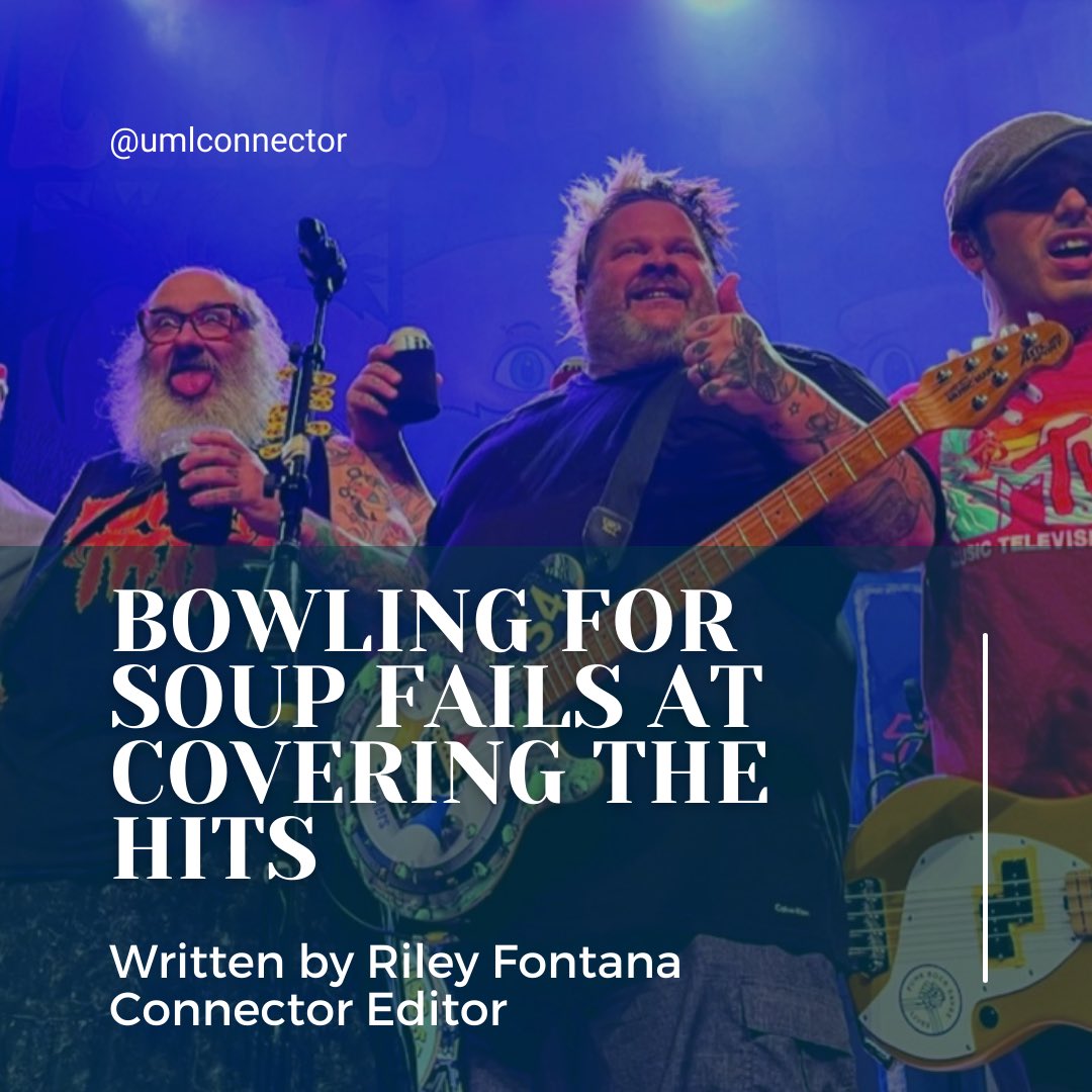 Bowling For Soup fails at covering the hits. 

📱Click link below to read!

📸 (Photo courtesy of Punkeando!) “Bowling For Soup fails profoundly in their attempt of covering an array of hit songs from other artists.”

umlconnector.com/2023/04/bowlin…