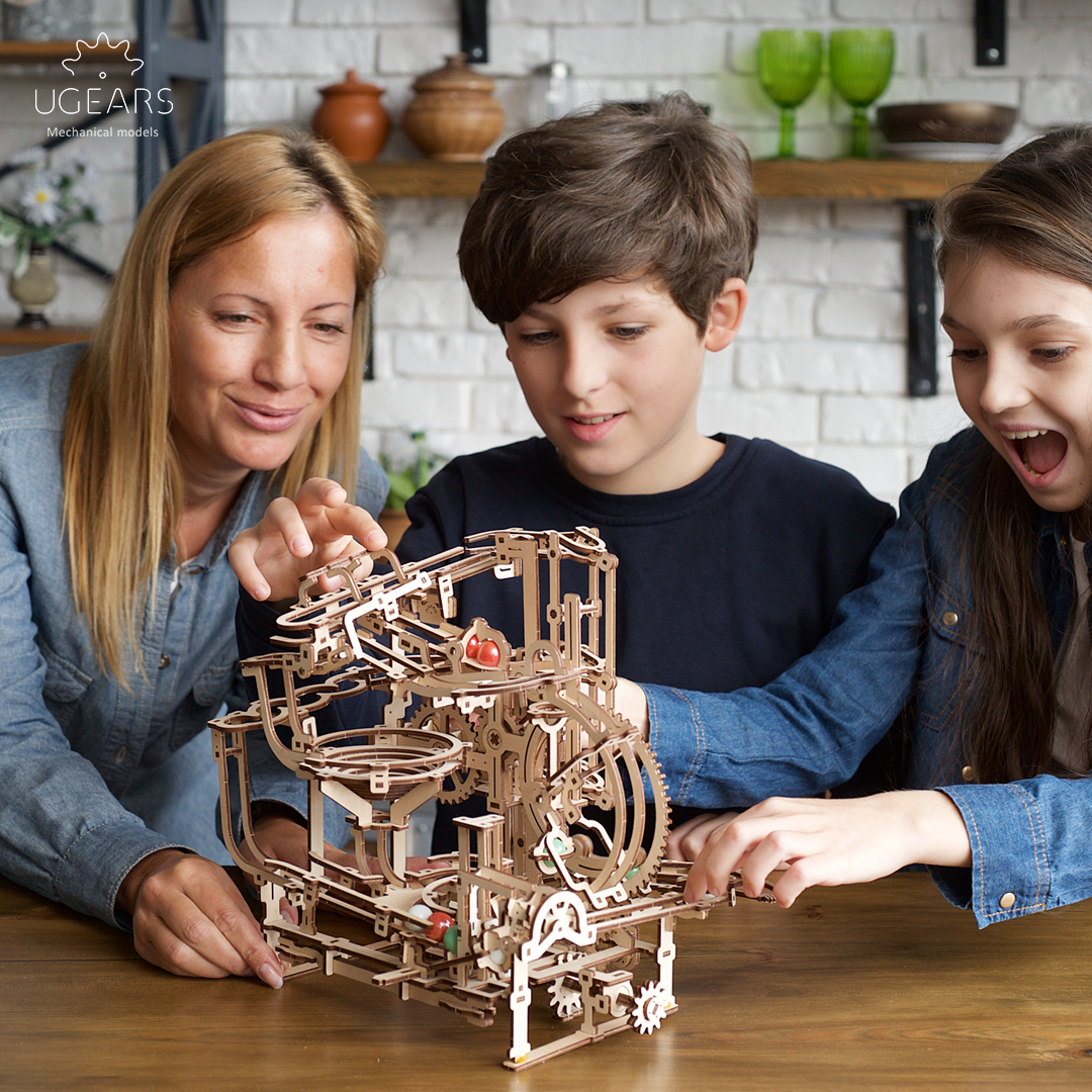 UGEARS_models's tweet photo. "Great fun to build, and my kids love it. I can't wait to build another so they can work together." We love getting comments like this one from a builder of the Marble Run Stepped Hoist because our goal is to bring families together! 
https://t.co/lvlQWRaFZO

#ugears #marbletrack https://t.co/ktX2DFhi8O