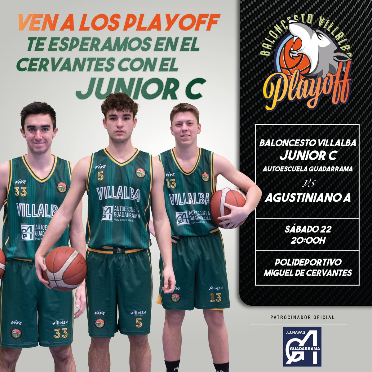 ubvillalba's tweet photo. 🔥🔥 PLAY OFF JUNIOR C 🔥🔥

El Junior C juegan la vuelta del play off de octavos frente a Agustiniano

Nuestros chicos se han traído un +3 de la ida y hay que defender ese resultado. Te esperamos en el Cervantes!! 

📅 Sábado 22 abril 
⏱️ 20:00
🏟️ Cervantes 
🆚 Agustiniano A https://t.co/nkNkH730a9