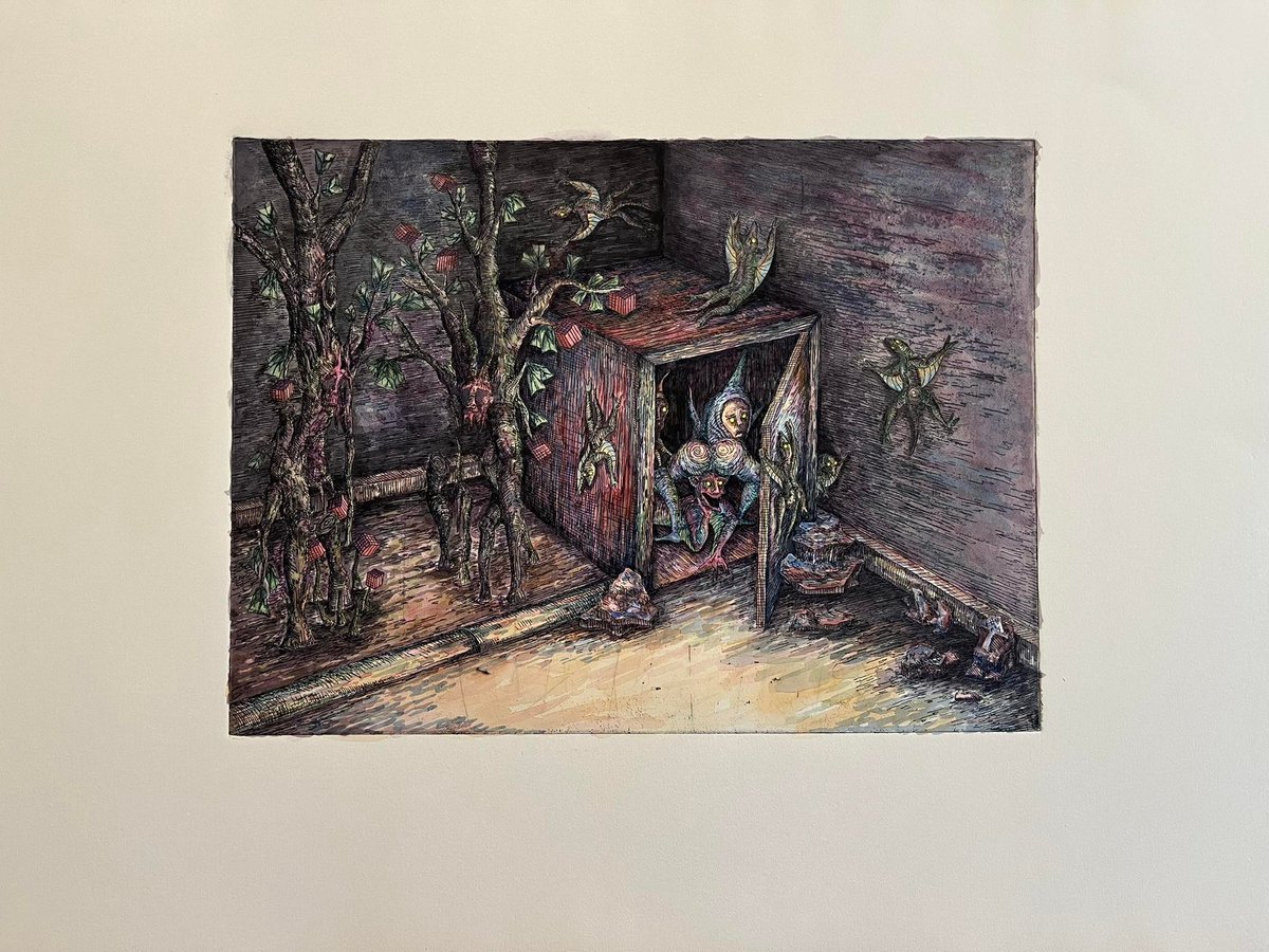 monsterassocia's tweet photo. Garbage Cabinet, Etching and Water Colour 50x70 cm

#art #artwork #etching #hardground #aquatint #printmaking #drawing #collection #demon #monster #sketch #sketchbook #characterdesign #character #watercolor #watercolour #watercolorpainting #예술 #예술가 #드로잉 https://t.co/zVNu1gFss1