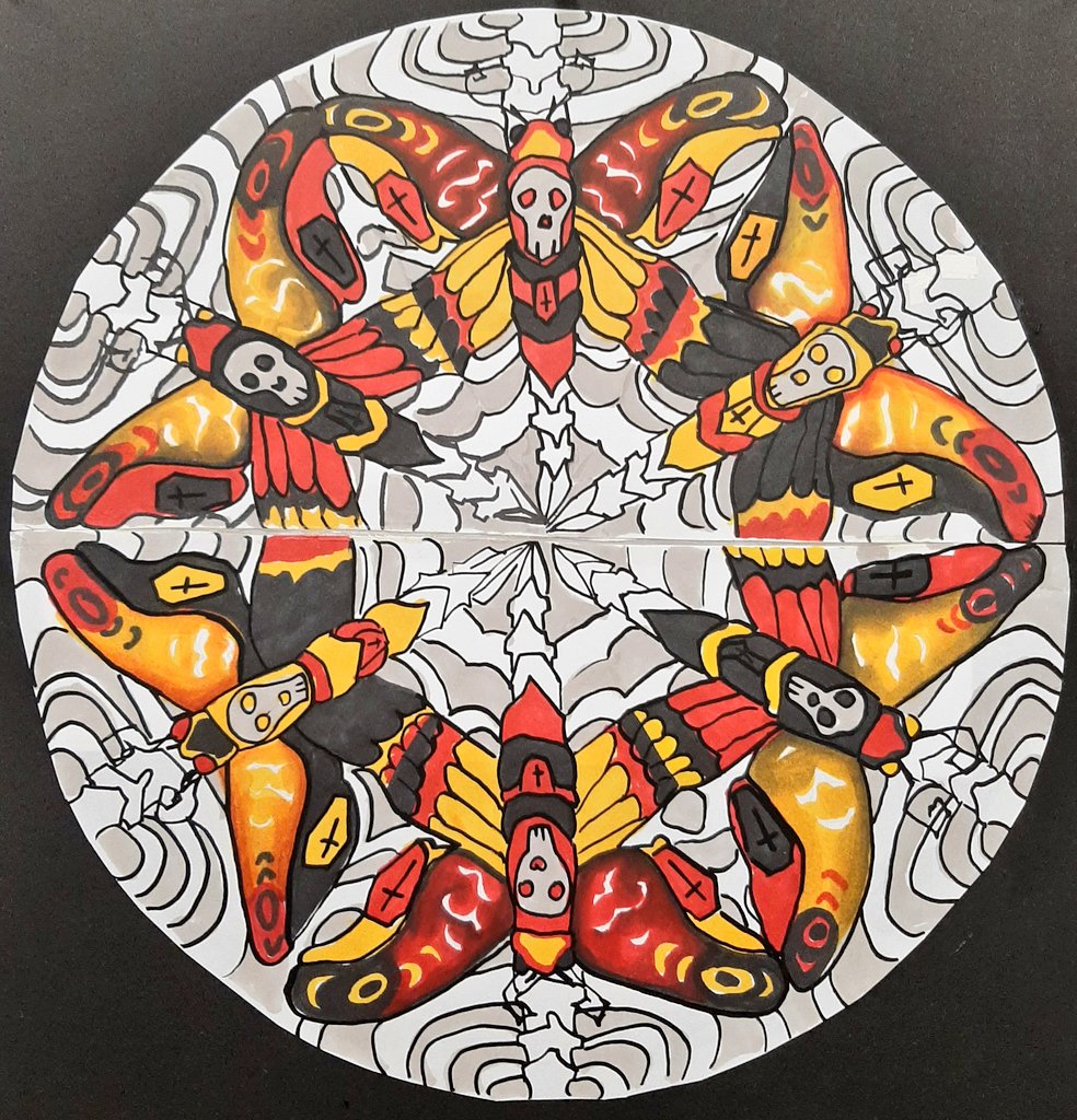 BHSVisualArt's tweet image. Drawing &amp;amp; Painting alcohol marker mandalas