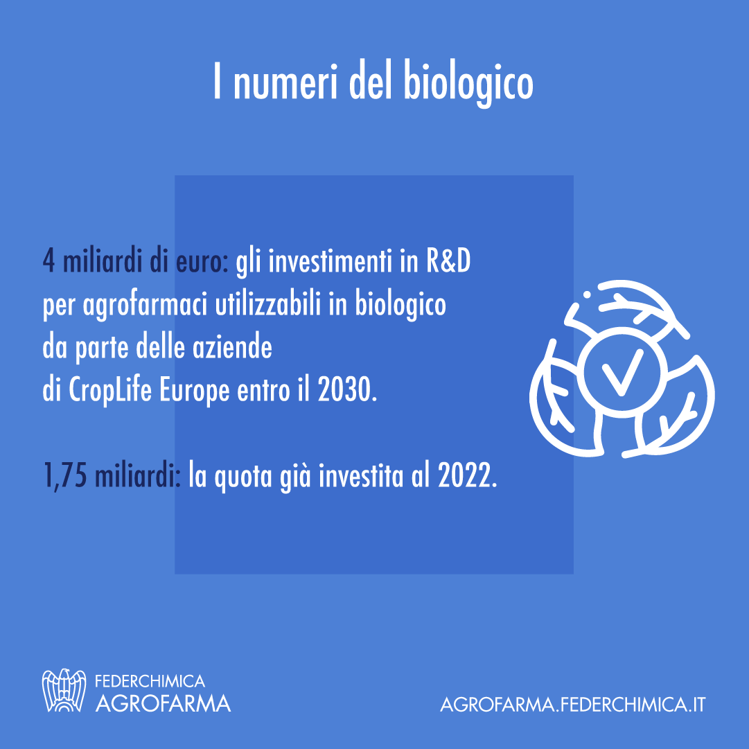 Agrofarma_news's tweet photo. Obiettivi di #sostenibilità e #investimenti: @Federchimica Agrofarma già oggi rappresenta il 50% dei prodotti autorizzati per il #biologico. Sono stati previsti entro il 2030 altri 4mld di euro in ricerca e sviluppo di prodotti #biologici. https://t.co/D0bzsEp4MO