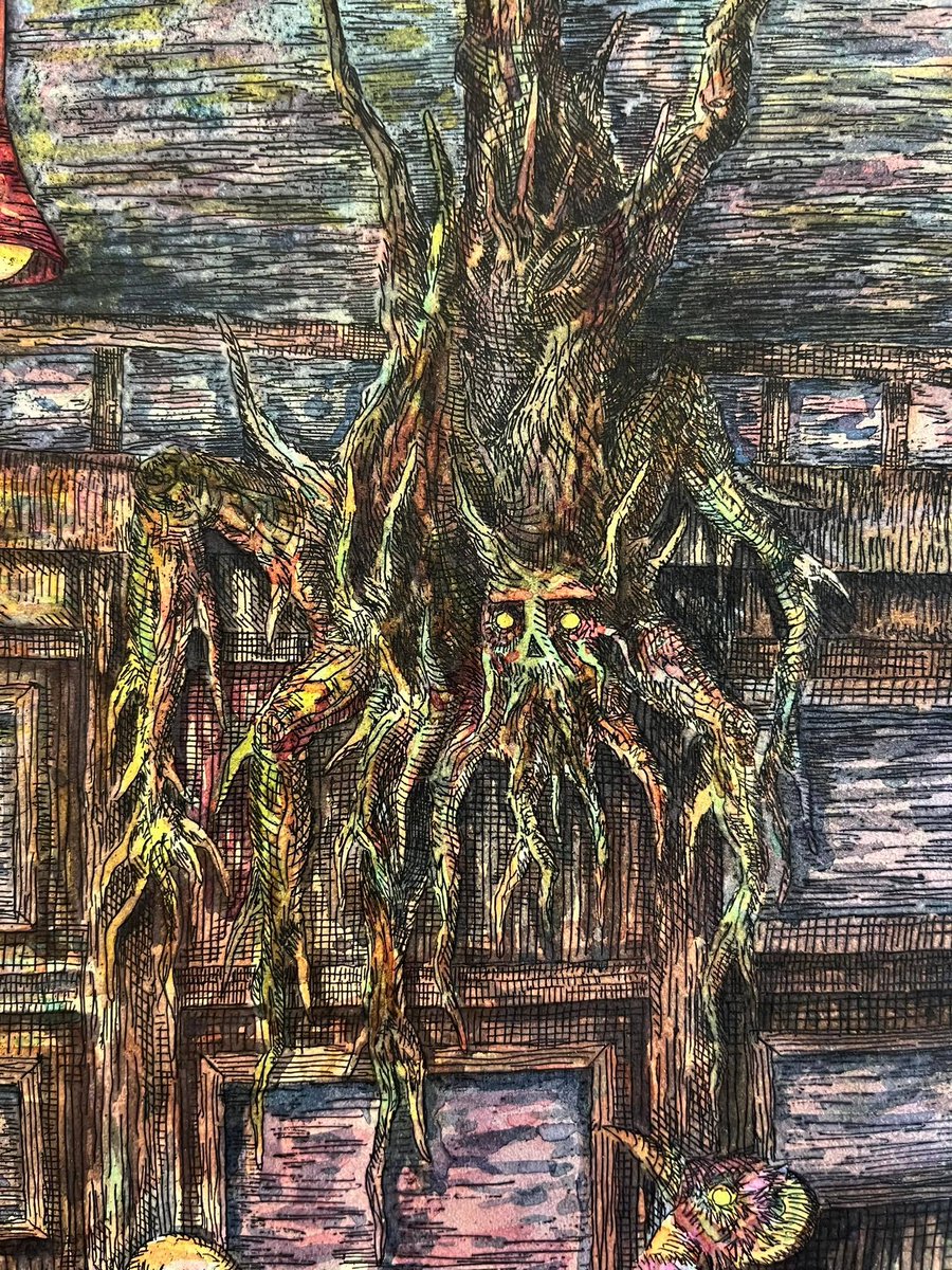 monsterassocia's tweet photo. Backyard , Etching and Water Colour 35x50 cm

#art #artwork #etching #hardground #aquatint #printmaking #drawing #collection #demon #monster #sketch #sketchbook #characterdesign #character #watercolor #watercolour #watercolorpainting #예술 #예술가 #드로잉 https://t.co/DnAtjDrSTO