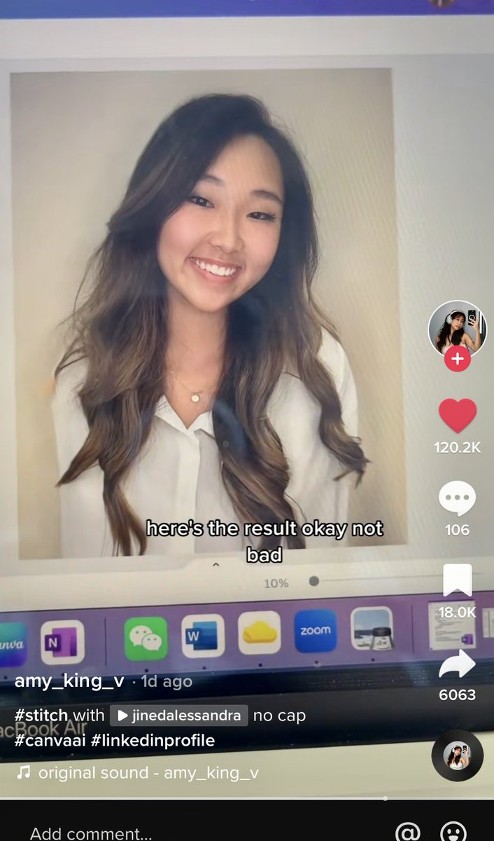 Canva is blowing up on TikTok for its new inpainting tool 👩‍🎨

The AI-powered “Magic Brush” allows you to erase and re-generate parts of a photo based on any prompt.

College kids are using it to turn their IG photos into headshots appropriate for LinkedIn!