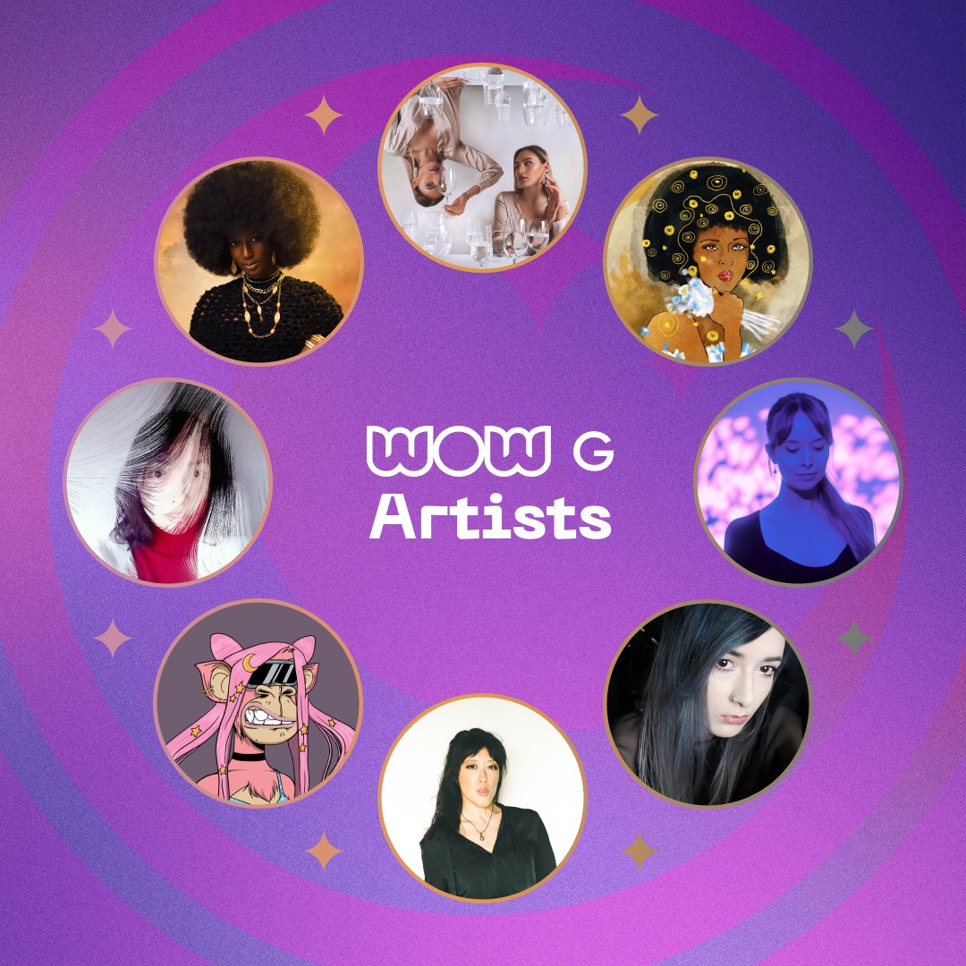 We're thrilled to unveil the WoWG lineup of artists for our upcoming #Artfest! 🎨🎉

This Spring, get ready to snag some amazing art for free!

Scroll down to discover more about these incredible creatives 🧵👇