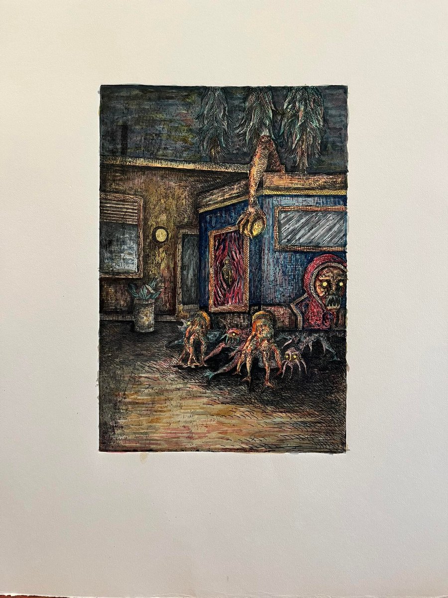 monsterassocia's tweet photo. Garrage , Etching and Water Colour 35x50 cm

#art #artwork #etching #hardground #aquatint #printmaking #drawing #collection #demon #monster #sketch #sketchbook #characterdesign #character #watercolor #watercolour #watercolorpainting #예술 #예술가 #드로잉 https://t.co/UWZKo5hp7y