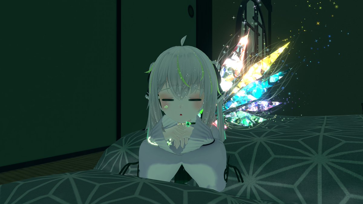 KafeeNyowa's tweet photo. おやすみにょわ🍀
잘자용💚
#Kafee #おやすみ #VRchat https://t.co/hn1FxEFZJn