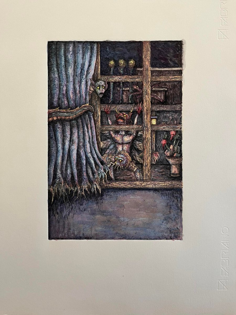 monsterassocia's tweet photo. Outside the Window, Etching and Water Colour 35x50 cm

#art #artwork #etching #hardground #aquatint #printmaking #drawing #collection #demon #monster #sketch #sketchbook #characterdesign #character #watercolor #watercolour #watercolorpainting #예술 #예술가 #드로잉 https://t.co/DGmVelWy11