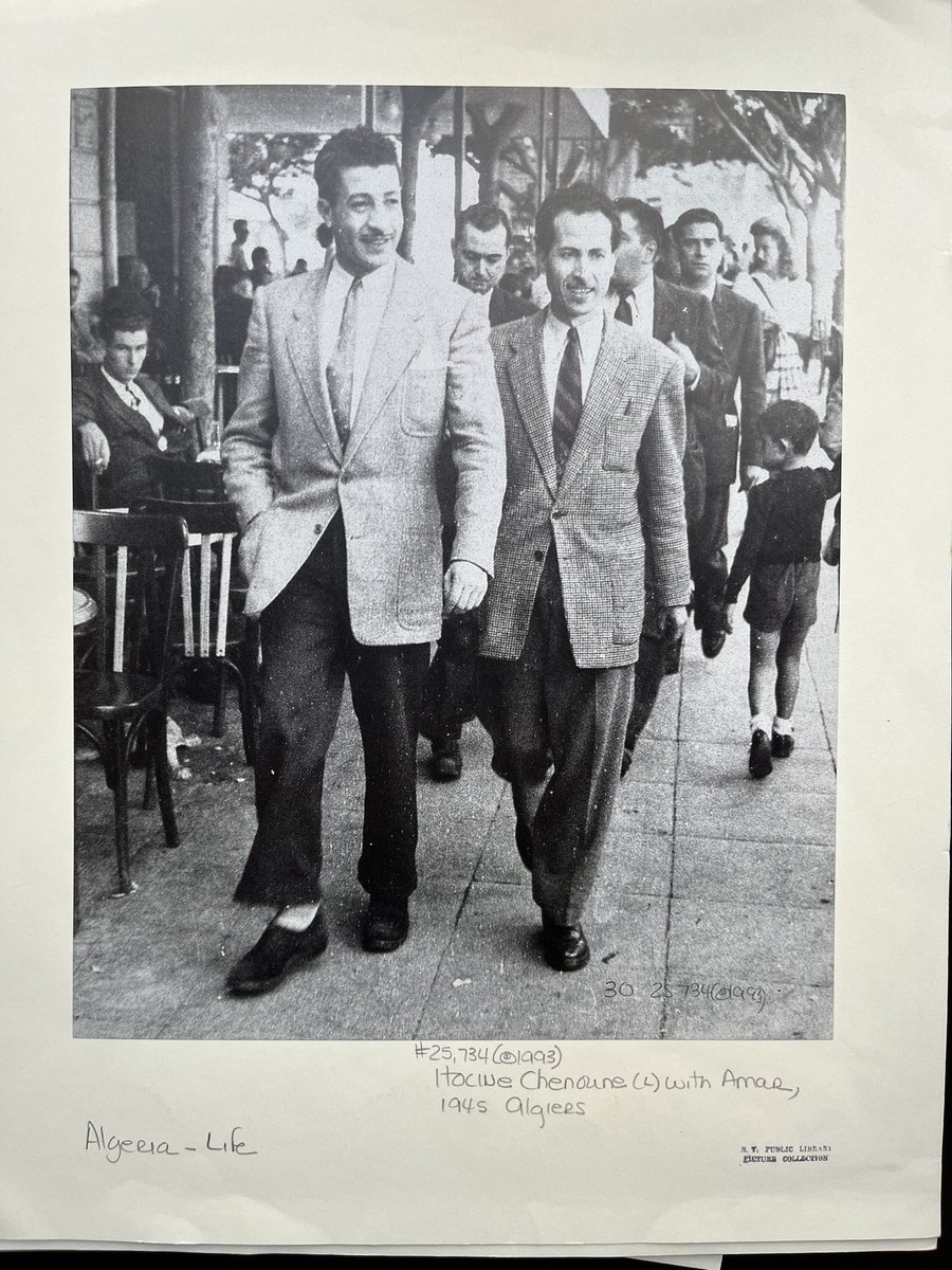 I paid a visit to the Picture Collection <a href="/ArtPictureNYPL/">Picture Collection</a> yesterday and opened the folder [ALGERIA-LIFE].

For those who don’t know this unique resource and place, here is the Libguide to help you navigate the collection: libguides.nypl.org/picturecollect…