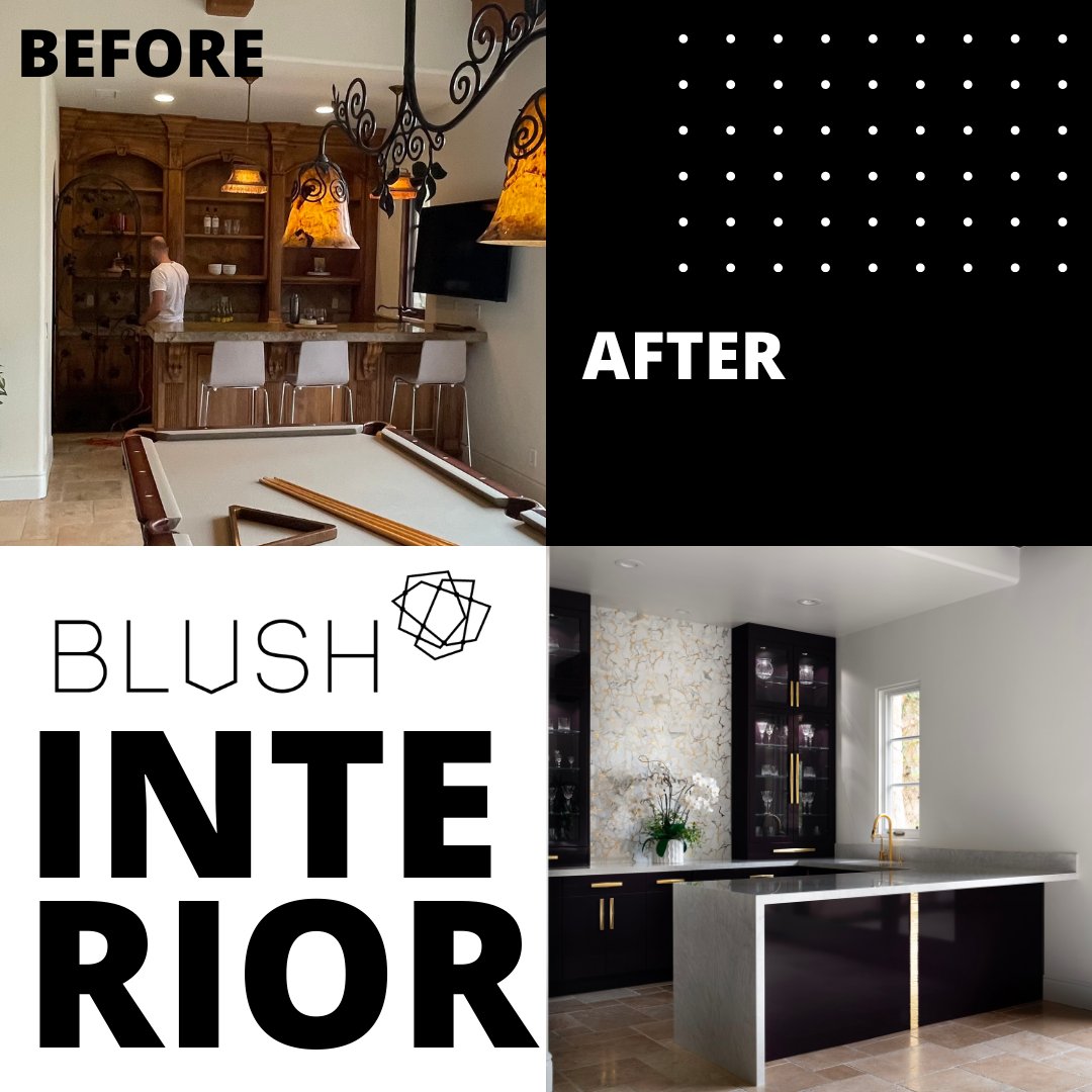 Before & After By Blush Interior Designs
.
Residential Bar turned glam 😍 Love these Blackberry colored cabinets 🤤
#blushmademedoit #blushinteriordesigns #blushkitchenandbath #barremodel #cabinetremodel #luxuryinteriors #sandiegointeriordesigner #luxuryinteriordesigners #decor